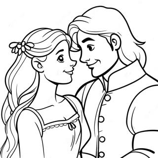 Rapunzel E Flynn Páginas Para Colorir