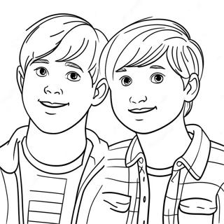 Pagina Para Colorir Do Engracado Sam E Colby 123303 57643