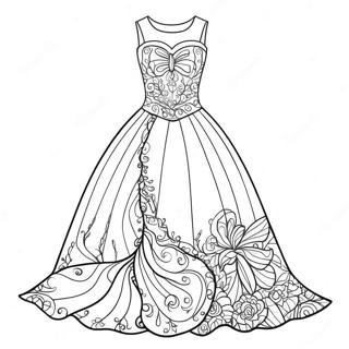 Pagina Para Colorir Do Vestido Da Barbie 123352-57670