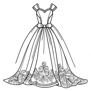 Pagina Para Colorir Do Vestido Da Barbie 123352-57671