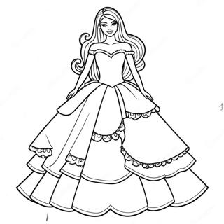 Pagina Para Colorir Do Vestido Da Barbie 123352-57672