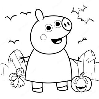 Peppa Pig Halloween Páginas Para Colorir