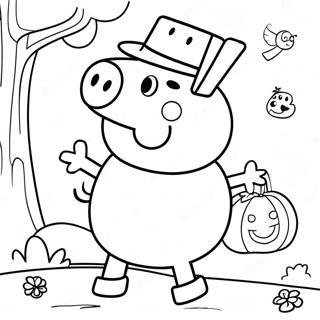 Pagina Para Colorir Da Peppa Pig Pedindo Doces 123534 57817