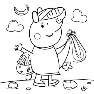 Pagina Para Colorir Da Peppa Pig Pedindo Doces 123534 57819