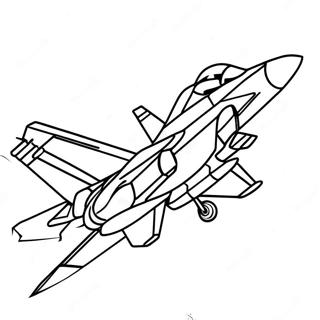 Caça F18 Páginas Para Colorir