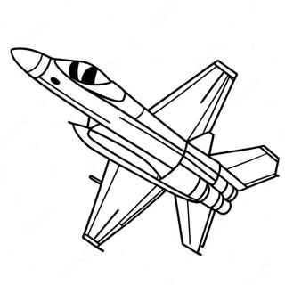 Pagina Para Colorir Do Jato De Combate F18 Em Voo 123585-57853