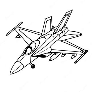 Pagina Para Colorir Do Jato De Combate F18 Em Voo 123585-57854