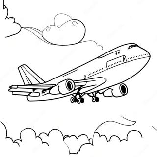 Avião 747 Páginas Para Colorir