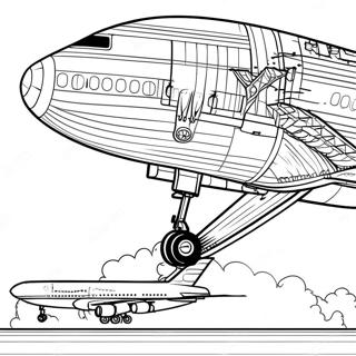 Pagina Para Colorir De Aviao 747 Detalhado Em Vista Lateral 124175-58319