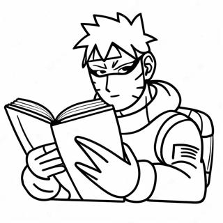 Pagina Para Colorir De Kakashi Hatake Lendo Um Livro 124357-58553