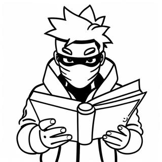 Pagina Para Colorir De Kakashi Hatake Lendo Um Livro 124357-58556