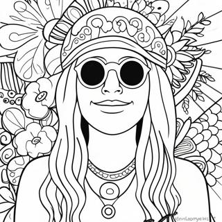 Hippie Stoner Páginas Para Colorir