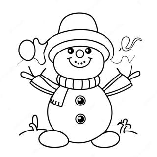 Pagina Para Colorir De Boneco De Neve Alegre 12460-1601