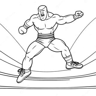Pagina Para Colorir Do Lutador Da Wwe Pulando Sobre O Oponente 124741-58848