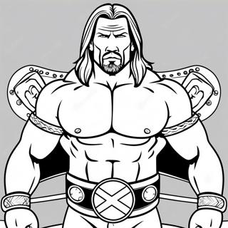 Pagina Para Colorir Do Triple H Segurando Dois Cintos 124743-58854