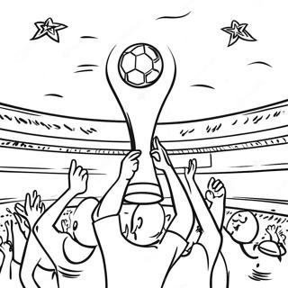 Pagina Para Colorir De Um Empolgante Jogo Da Copa Do Mundo De Futebol 124767-58865