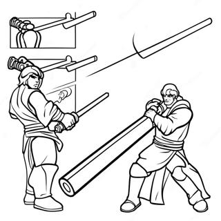 Pagina Para Colorir Do Sabre De Luz Brilhante Em Acao 124925-58995
