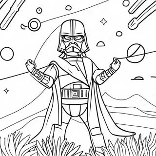 Pagina Para Colorir Do Sabre De Luz Em Uma Noite Estrelada 124926-58999