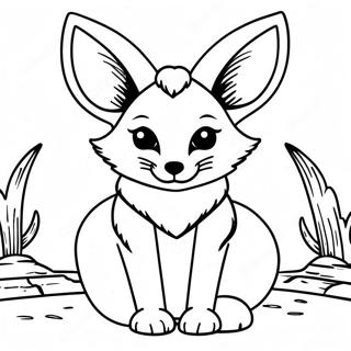 Raposa Fennec Páginas Para Colorir