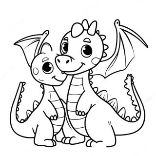 Dragao Amigavel Com Amigos Pagina Para Colorir 125104-59136