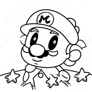 Página Para Colorir Da Estrela Do Mario Páginas Para Colorir