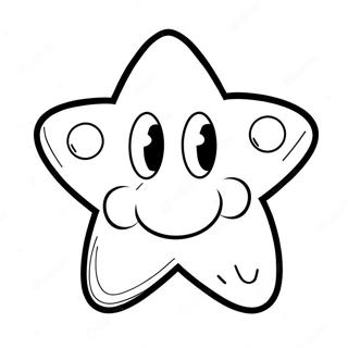 Página Para Colorir Da Estrela Brilhante Do Mario Páginas Para Colorir