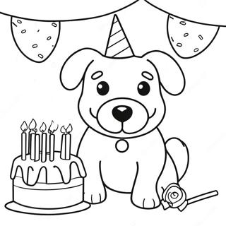 Pagina Para Colorir Da Festa De Aniversario Do Cachorro 125461-59402