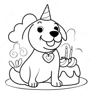 Pagina Para Colorir Do Aniversario Do Cachorro Feliz 125462-59405