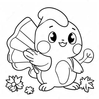 Pagina Para Colorir Do Pokemon Fofo Com Peru De Acao De Gracas 125591-59508
