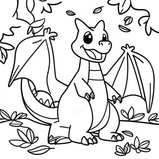 Pagina Para Colorir Do Charizard Com Folhas De Outono 125593-59515