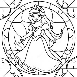 Pagina Para Colorir De Vitral Colorido Das Princesas Da Disney 125823-59685