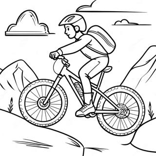 Pagina Para Colorir Do Ciclista Aventureiro De Montanha 125953-59785