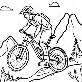 Pagina Para Colorir Do Ciclista Aventureiro De Montanha 125953-59786