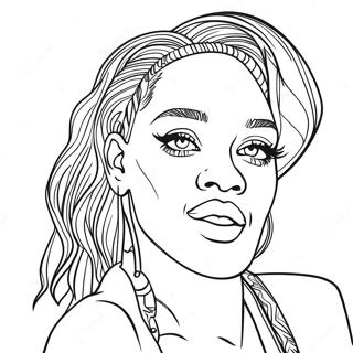 Pagina Para Colorir Da Rihanna 126159-59942