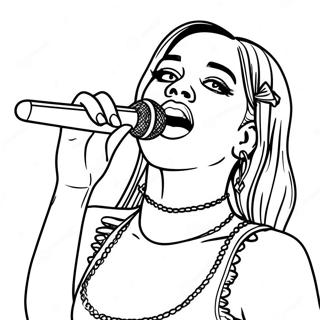 Pagina Para Colorir Da Rihanna Cantando No Palco 126160-59947