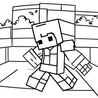 Minecraft Steve Páginas Para Colorir