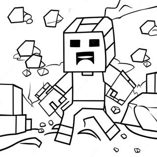 Pagina Para Colorir Do Steve Do Minecraft Minerando Diamantes 126238-60011