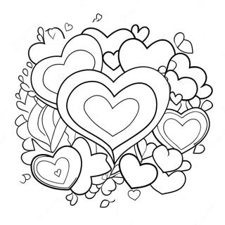 Coracoes Coloridos De Amor Pagina Para Colorir Páginas Para Colorir
