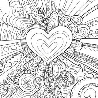 Padrao Psicodelico De Amor Pagina Para Colorir Páginas Para Colorir