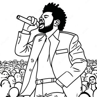 Pagina Para Colorir Do The Weeknd Se Apresentando No Palco 126469-60186