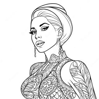 Lady Gaga Em Vestido Brilhante Pagina Para Colorir 126598-60287