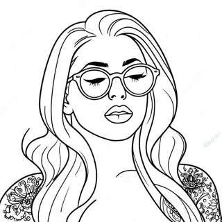 Lady Gaga Com Oculos De Sol Iconicos Pagina Para Colorir 126601 60298