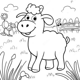 Shaun O Carneiro Brincando No Campo Pagina Para Colorir 126650-60326