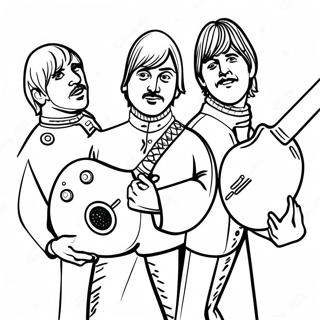 Beatles Páginas Para Colorir