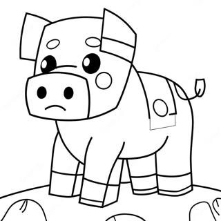 Porco Minecraft Páginas Para Colorir