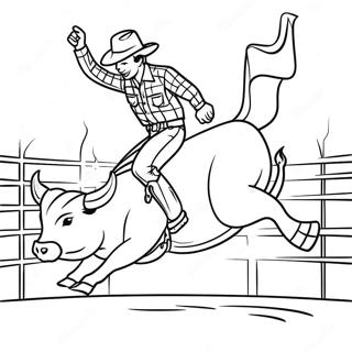 Pagina Para Colorir Da Empolgante Competicao De Montaria Em Touro 126885 60511