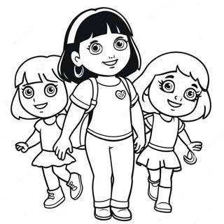 Dora E Amigos Páginas Para Colorir