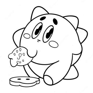 Kirby Comendo Uma Estrela Pagina Para Colorir 12727 2804