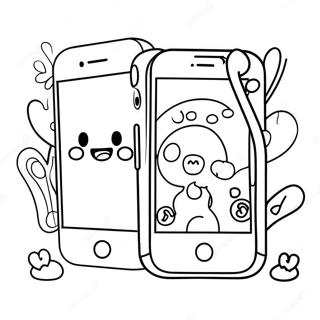 Pagina Para Colorir De Iphone Fofo Com Personagens De Desenho Animado 127423-60928