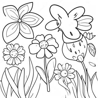 Pagina Para Colorir Flores De Jardim Relaxantes 127606 61198